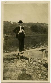 On the shore of the Varese lake at Gavirate.