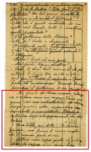 Handwritten note from 1912, regarding Scalarini’s relationship with Mussolini when both of them were colleagues at the Avanti! newspaper. In good days, he laughed and joked like a kid, but in bad days he was unbearable. If you asked him something he would answer seriously in monosyllables. At times he took on a dictating attitude. He once told me: I’ll die young; but before I die, I want the world to talk about me. I never understood what he meant back then, I understood it ten years later.-